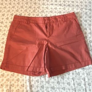 Loft red cotton shorts